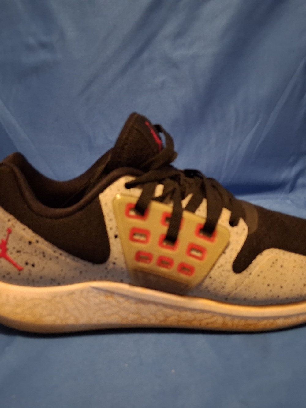 Jordan Lunar Grind Black Cement Men’s Lace-Up Low Top Sneakers AA4302-001